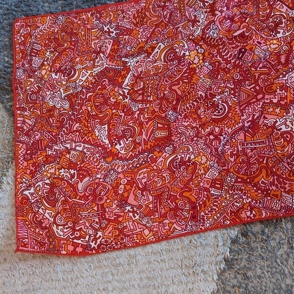 Glentex Vintage Scarf Rectangle Acetate Made In Japan Geometric Boho - Picture 2 of 8